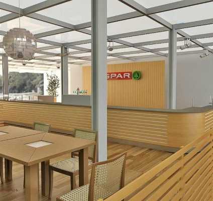 дизайн уличного кафе SPAR