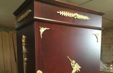 Тумба из шпона эбена реставрация